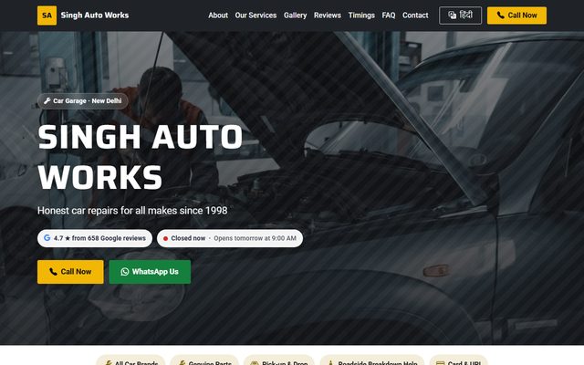 Car Garage design: Singh Auto Works