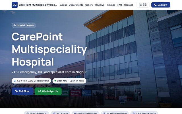 Hospital design: CarePoint Multispeciality Hospital