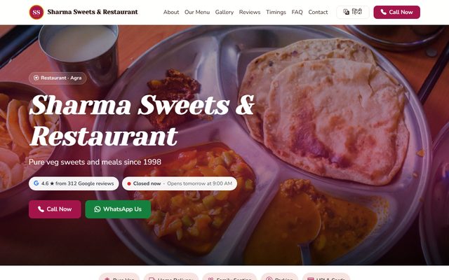 Restaurant design: Sharma Sweets & Restaurant